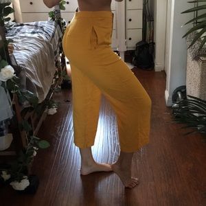 Yellow capri pants